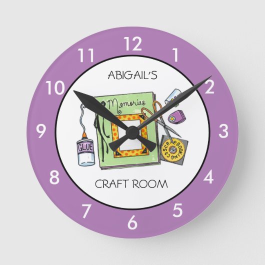 Speciaal op maat gemaakte  voor Craft Room Ronde Klok (Voorkant)