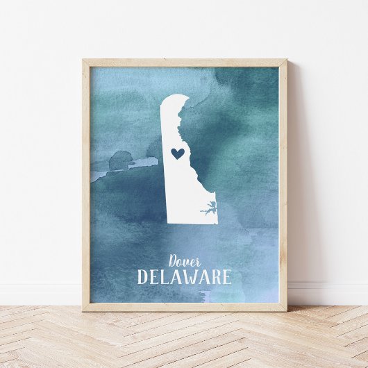 Speciaal op maat gemaakte Waterverf voor Delaware  Poster