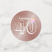 Speciaal op maat gesneden 40e marthday-Confetti Confetti (Kleine voorkant)