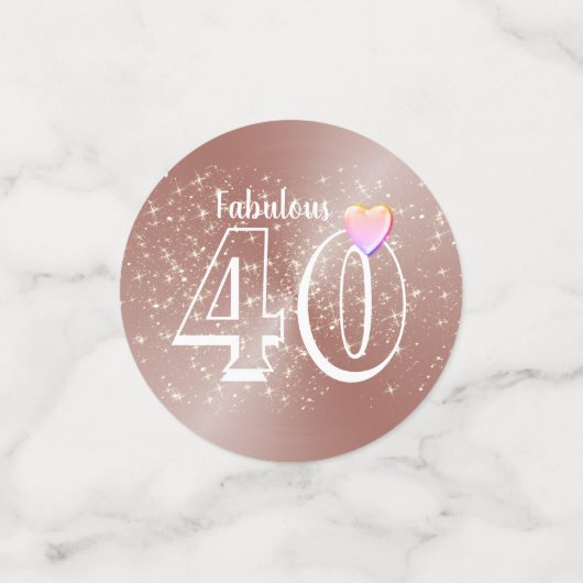 Speciaal op maat gesneden 40e marthday-Confetti Confetti (Kleine voorkant)