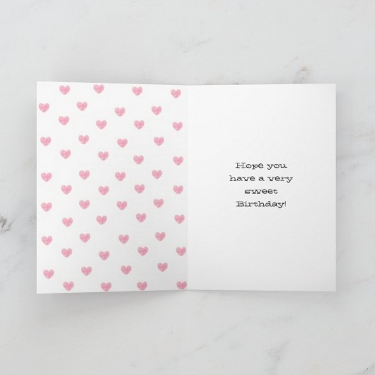 Speciaal op maat gesneden Kaart op jaardag voor ta (Binnen)