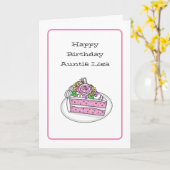 Speciaal op maat gesneden Kaart op jaardag voor ta (Gele Bloem)