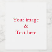 Speciaal op maat gesneden tekst en afbeeldingen wijn etiket (Enkel label)