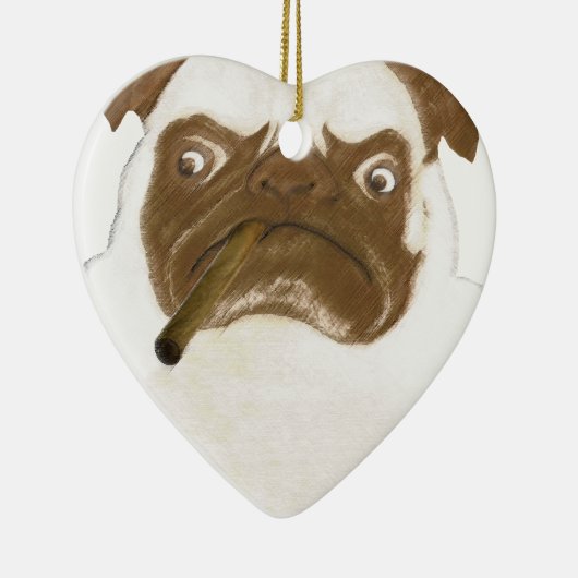 Speciaal op maat gesneden trompy-papegaai met Ciga Keramisch Ornament (Rechts)