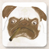 Speciaal op maat gesneden trompy-papegaai met Ciga Onderzetter (Voorkant)