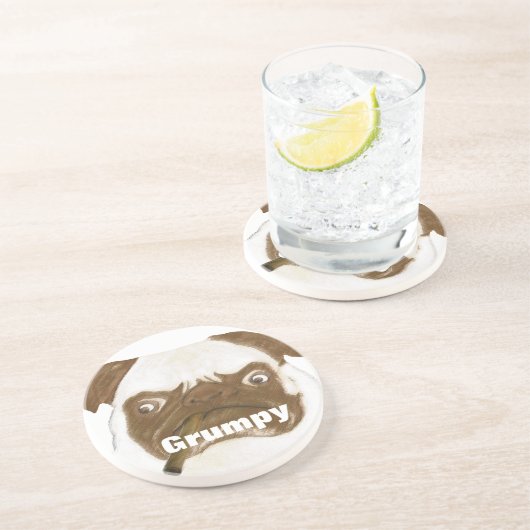 Speciaal op maat gesneden trompy-papegaai met Ciga Zandsteen Onderzetter (Zijkant)