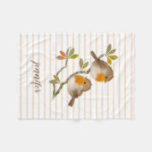 Speciaal op maat gesneden vlootzak English Robin B Fleece Deken (Voorkant (Horizontaal))