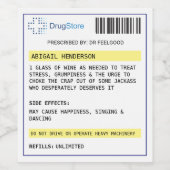 Speciaal op recept verkrijgbaar wijnetiket wijn etiket (Enkel label)