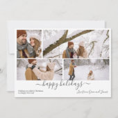 Speciaal op vier foto's afgestemde kerstfeestdag K Feestdagenkaart (Voorkant)