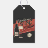 Speciaal op wijn gerichte ijskast voor flessengte cadeaulabel (Voorkant)