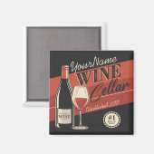 Speciaal op wijn gerichte ijskast voor flessengte magneet (Voorkant / Achterkant)