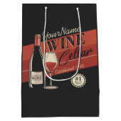 Speciaal op wijn gerichte ijskast voor flessengte medium cadeauzakje (Achterkant)