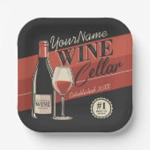 Speciaal op wijn gerichte ijskast voor flessengte papieren bordje (Voorkant)