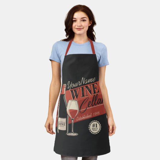 Speciaal op wijn gerichte ijskast voor flessengte schort (Gedragen)