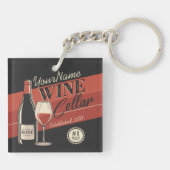 Speciaal op wijn gerichte ijskast voor flessengte sleutelhanger (Achterkant)