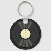 Speciaal opgenomen -microfoonvinylplaat sleutelhanger (Voorkant)