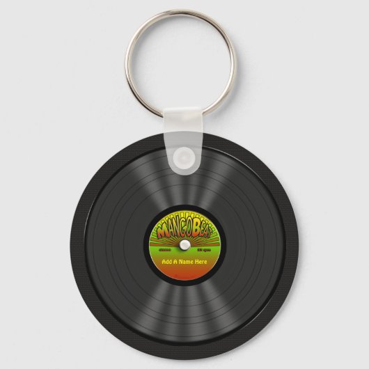 Speciaal opgenomen vinylplaat van Reggae Sleutelhanger (Voorkant)