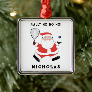 Speciaal opneembaar Racquetball Metalen Ornament