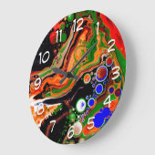 Speciaal Oranje, blauw, groen, zwart, vloeiend Grote Klok (Hoek)