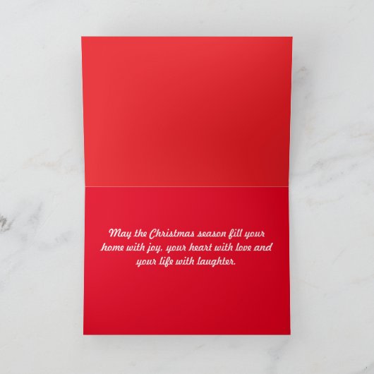 Speciaal Oranje kerstcadeau Kaart (Binnen)