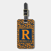 Speciaal Oranje lederen design Bagagelabel (Voorkant verticaal)