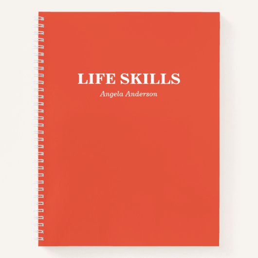 Speciaal Oranje Onderwerp Spiral Notitieboek (Voorkant)