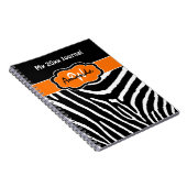 Speciaal Oranje zwart-wit Zebra 2 Notitieboek (Rechterzijde)
