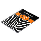Speciaal Oranje zwart-wit Zebra 2 Notitieboek (Linkerzijde)