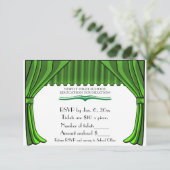 Speciaal ordertheater gordijnen RSVP-kaart RSVP Kaartje (Staand voorkant)