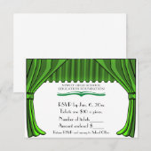 Speciaal ordertheater gordijnen RSVP-kaart RSVP Kaartje (Voorkant / Achterkant)