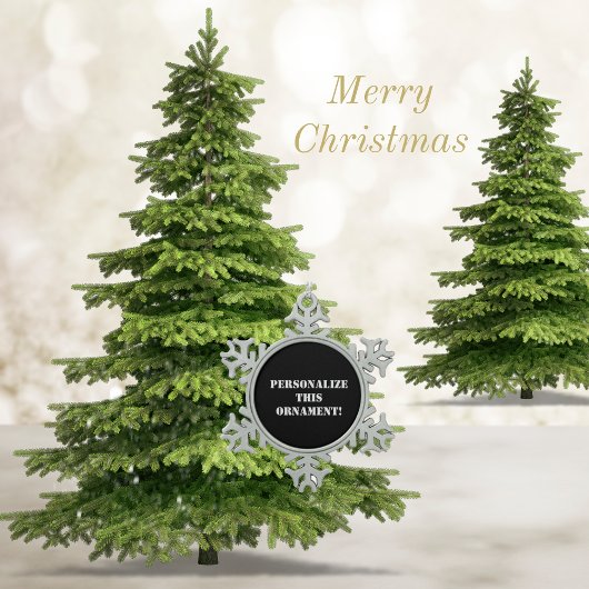 Speciaal ornament, aangepast ornament, Kerstmis Tin Sneeuwvlok Ornament