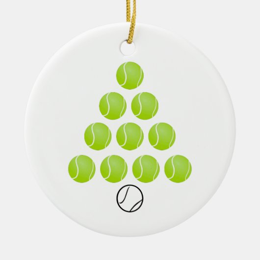 Speciaal Ornament kerstboom voor Tennis-bal (Voorkant)