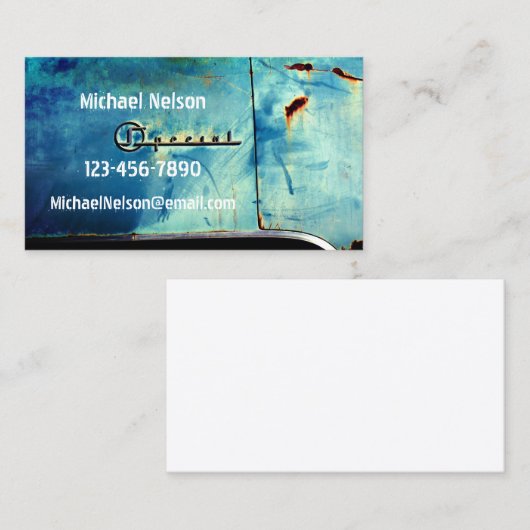 Speciaal oud Rusty American-autoverkeer Visitekaartje (Voorkant / Achterkant)