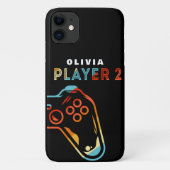 Speciaal overeenkomende gamer Player 2 stijlvol zw Case-Mate iPhone Case (Achterkant)