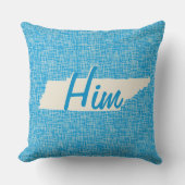 Speciaal overzicht van de staat Tennessee Blue Pil Kussen (Voorkant)