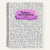 Speciaal Paars artiest Sketchbook Notitieboek (Voorkant)