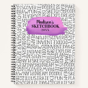 Speciaal Paars artiest Sketchbook Notitieboek