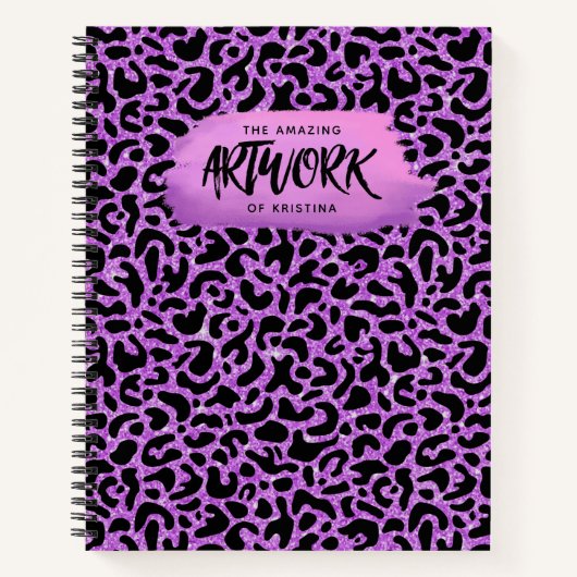 Speciaal Paars artiest Sketchbook Notitieboek (Voorkant)