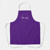 Speciaal Paars bedrijf Logo Apron Schort (Voorkant)