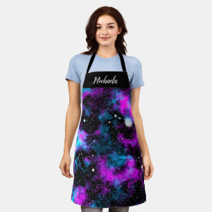 Speciaal Paars Blauw Galaxy Cosmos Schort