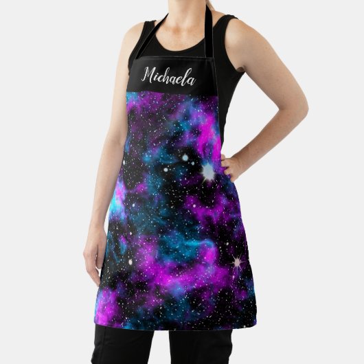 Speciaal Paars Blauw Galaxy Cosmos Schort (Insitu)