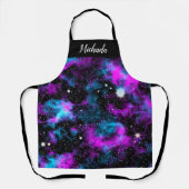 Speciaal Paars Blauw Galaxy Cosmos Schort (Voorkant)