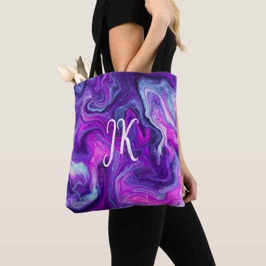 Speciaal Paars, blauw, roze, lichtvochtig art T Tote Bag (Dichtbij)