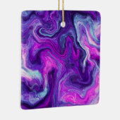 Speciaal Paars, blauw, roze, lichtvochtige kunst Keramisch Ornament (Rechts)