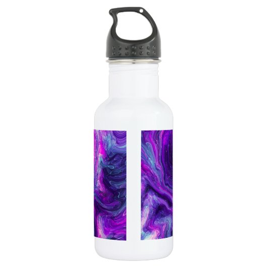 Speciaal Paars, blauw, roze, lichtvochtige kunst Waterfles (Achterkant)