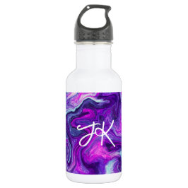 Speciaal Paars, blauw, roze, lichtvochtige kunst Waterfles