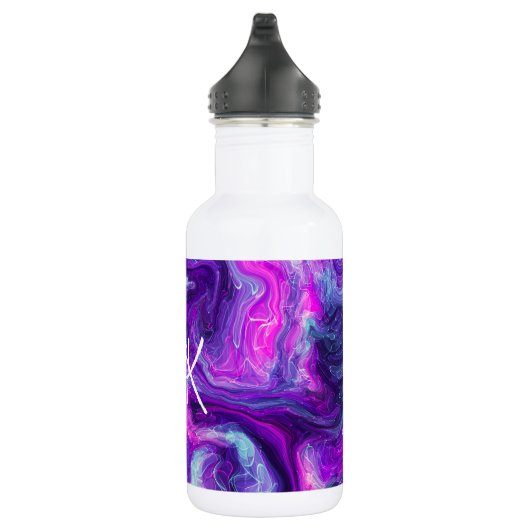 Speciaal Paars, blauw, roze, lichtvochtige kunst Waterfles (Rechts)