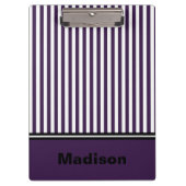 Speciaal Paars en wit gestreept klembord (Voorkant)