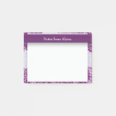 Speciaal Paars Floral Pattern Post-it® Notes (Voorkant)