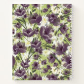 Speciaal Paars Floral Sketchbook Journal Notitieboek (Achterkant)